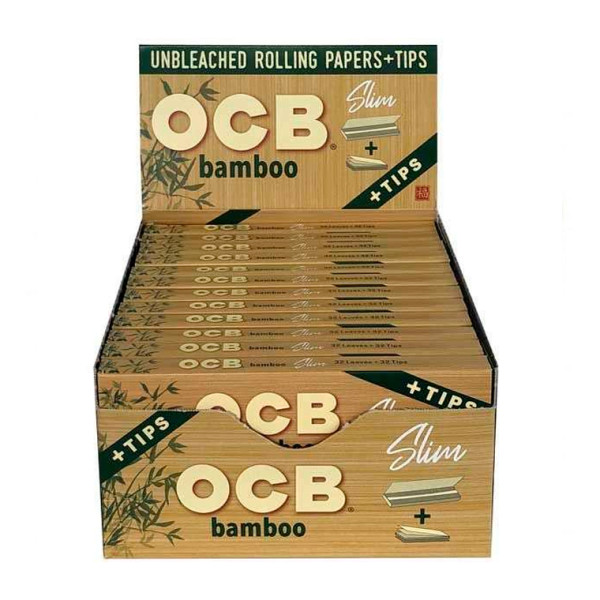 PAPEL OCB BAMBOO SLIM + TIPS 1X32