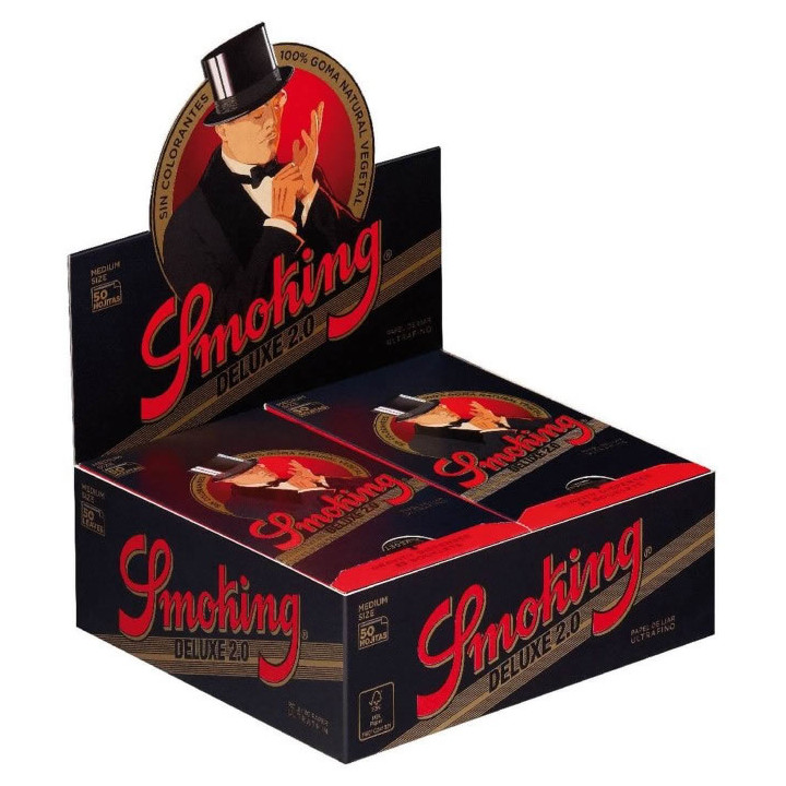 Papel Smoking Black Deluxe 78mm 1 1/4 100 Uds.