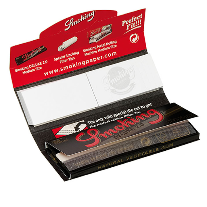 Papel Smoking Deluxe 1 1/4 78mm con tips 24 Uds.