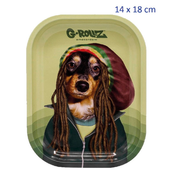 BANDEJA PARA LIAR 18X 14 CM. "G-ROLLZ REGGAE" 1 UD.