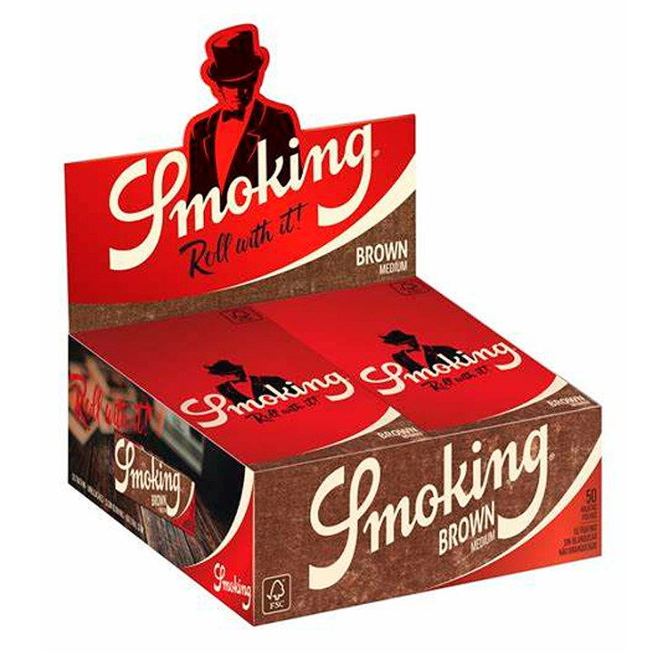 Papel Smoking Brown 1 1/4 78mm. Estuche 25 Uds.