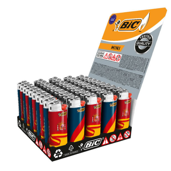 ENCENDEDOR BIC MINI J25 DEC.SPANISH FLAG 1X50