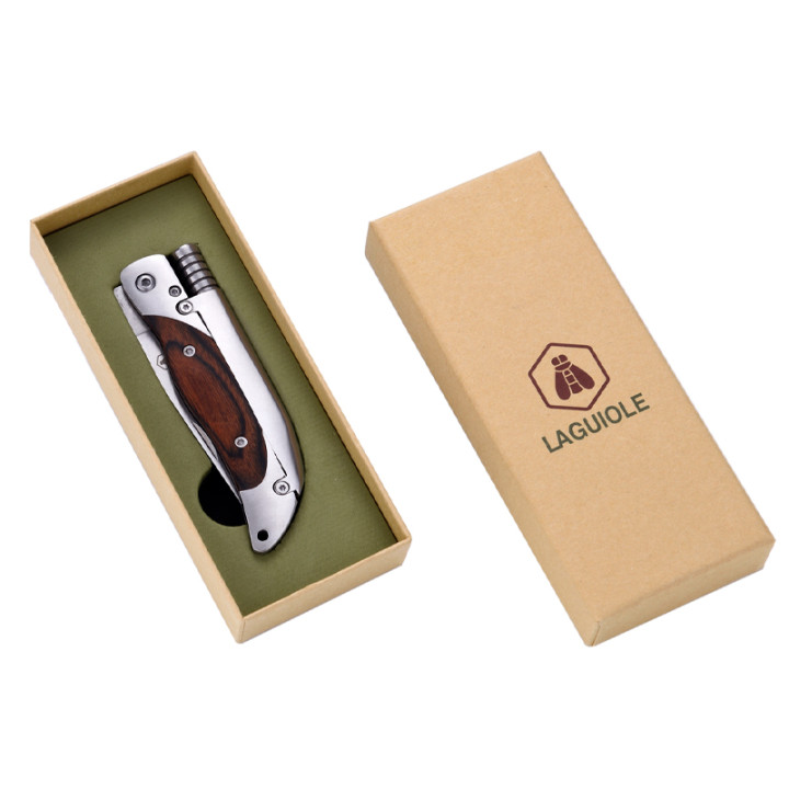 JUEGO DE CUCHILLO Y FUSIL LAGUIOLE DE PALISANDRO