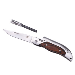 JUEGO DE CUCHILLO Y FUSIL LAGUIOLE DE PALISANDRO 2