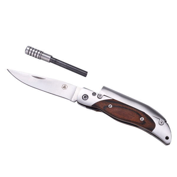 JUEGO DE CUCHILLO Y FUSIL LAGUIOLE DE PALISANDRO