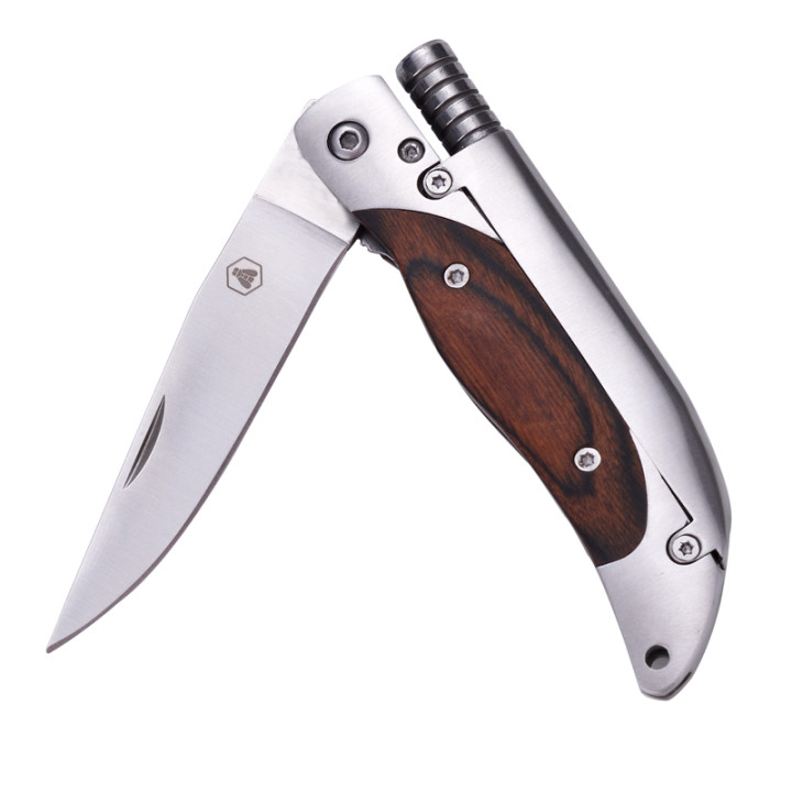 JUEGO DE CUCHILLO Y FUSIL LAGUIOLE DE PALISANDRO