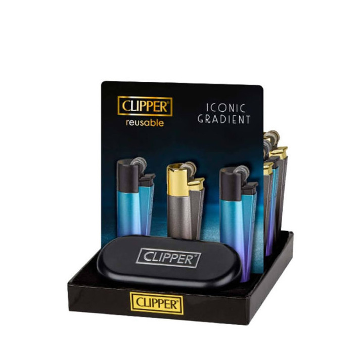 ENCENDEDOR CLIPPER METAL ICONIC GRADIENT 1X12