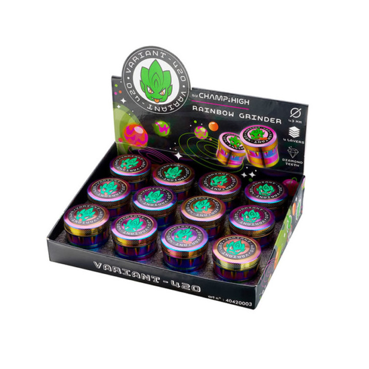 GRINDER CHAMP RAINBOW V420 4 PARTES 43MM 1X12