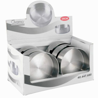 CENICEROS CHAMP METALICOS REDONDOS 8CM 1X6