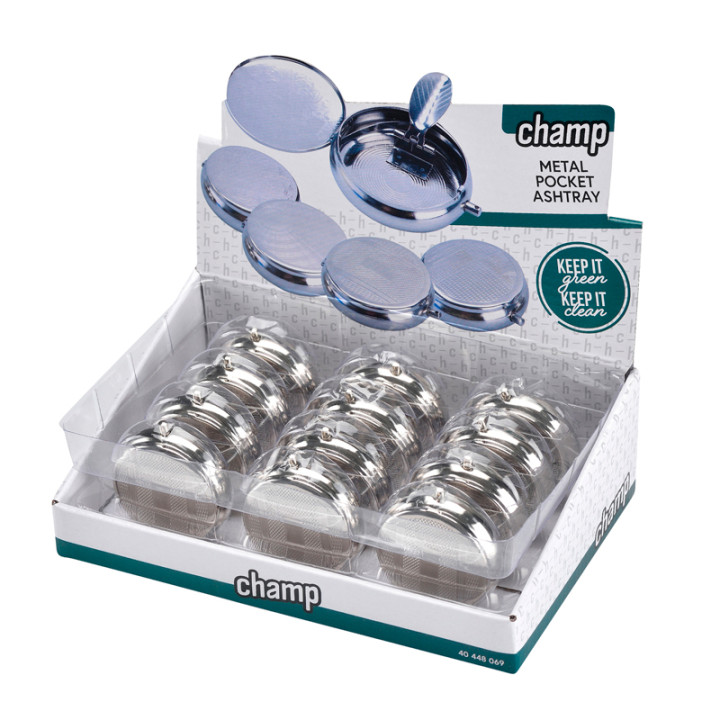 CENICERO CHAMP POCKET METAL 1X12