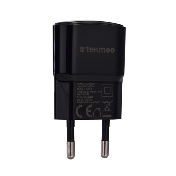 CARGADOR DE PARED USB NEGRO 1X4