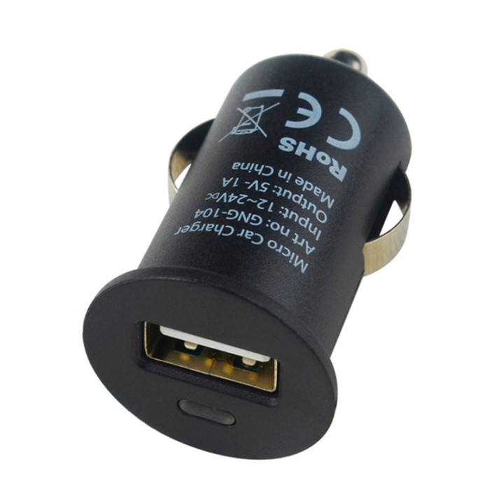 CARGADOR DE COCHE 1A NEGRO 1x5