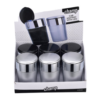 CENICEROS CHAMP COCHE METALICO CON LED 1X6 2