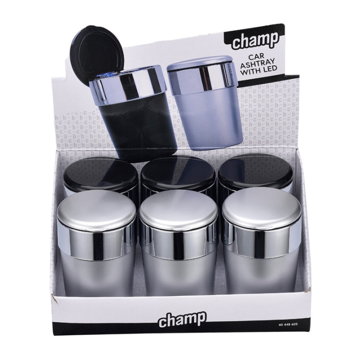 CENICEROS CHAMP COCHE METALICO CON LED 1X6