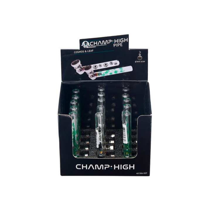 PIPA CRISTAL CHAMP COSMOS AND LEAF  9 CM. 1X15