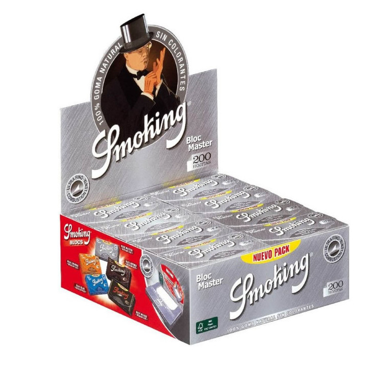 Papel Smoking Master bloc 200 1/4 78mm. 20 Uds.
