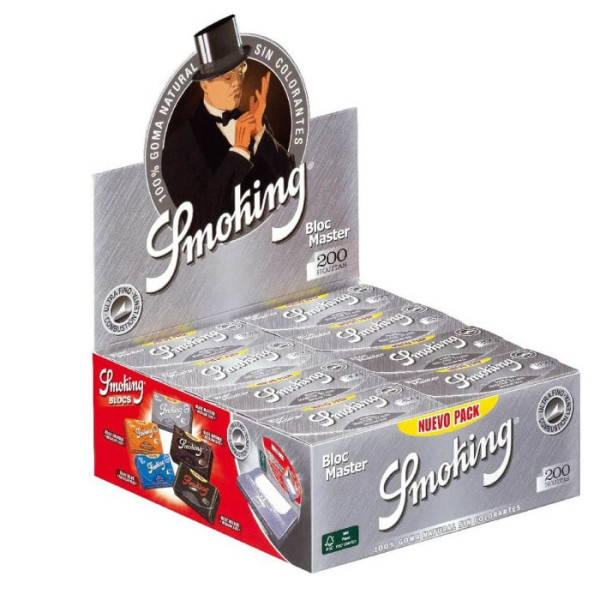 Papel Smoking Master bloc 200 1/4 78mm. 20 Uds.