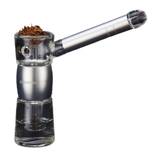 PIPA CHAMP HIGH ALUMINIO PLATEADO Y CRISTAL 12 CM 1UD