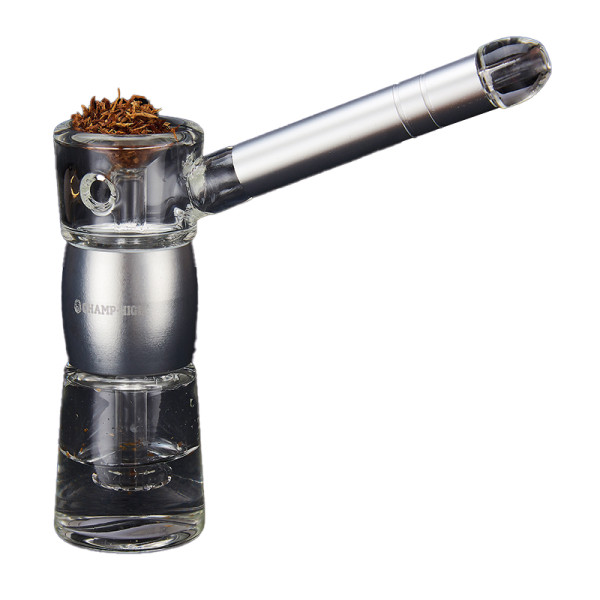 PIPA CHAMP HIGH ALUMINIO PLATEADO Y CRISTAL 12 CM 1UD