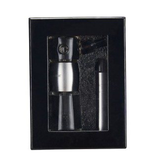 PIPA CHAMP HIGH ALUMINIO PLATEADO Y CRISTAL 12 CM 1UD 2