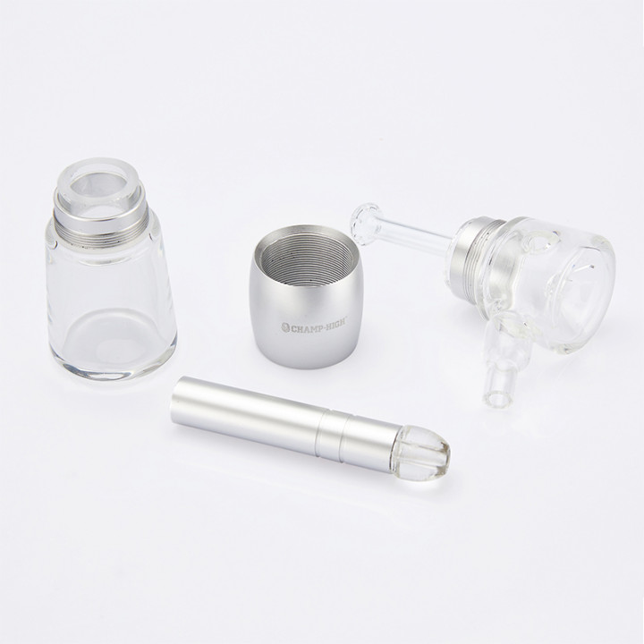 PIPA CHAMP HIGH ALUMINIO PLATEADO Y CRISTAL 12 CM 1UD