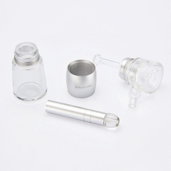 PIPA CHAMP HIGH ALUMINIO PLATEADO Y CRISTAL 12 CM 1UD