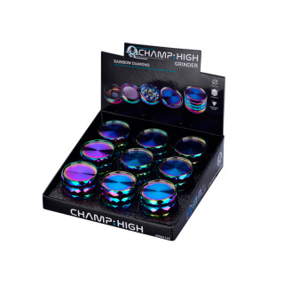 GRINDER CHAMP METALICO RAINBOW DIAMOND 4 PARTES 42 MM 1X9