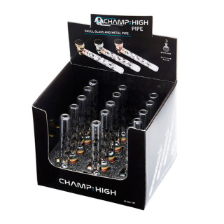 PIPA CHAMP SKULL METAL AND GLASS 9.5CM 1X15 2