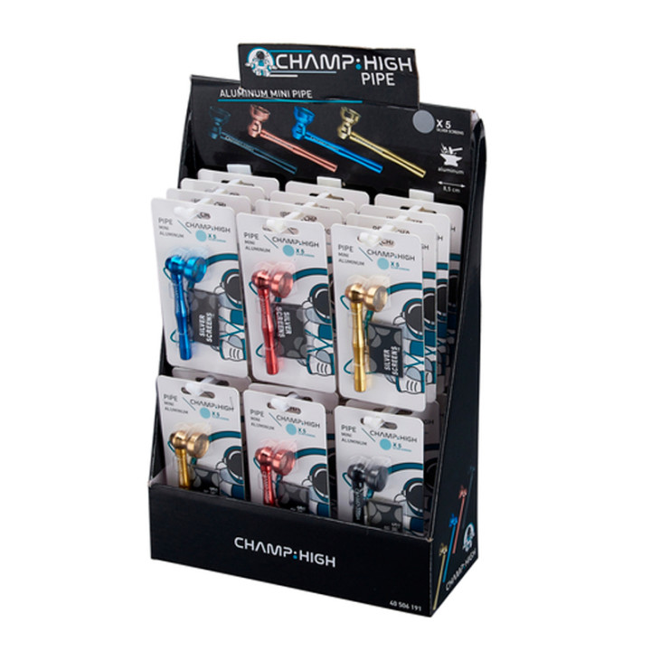 PIPA CHAMP HIGH MINI ALUMINIO 8.5CM 1X24