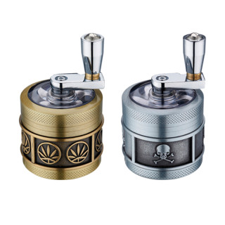GRINDER CHAMP MANIVELA SKULL AND LEAF 40MM 3 PARTES 1X9