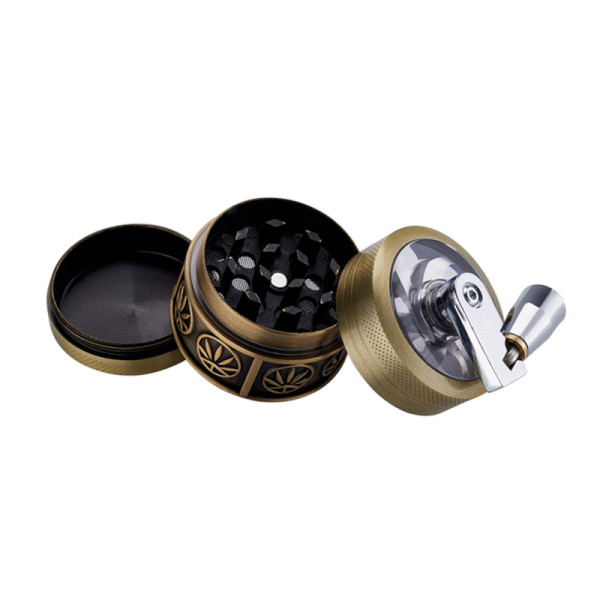GRINDER CHAMP MANIVELA SKULL AND LEAF 40MM 3 PARTES 1X9