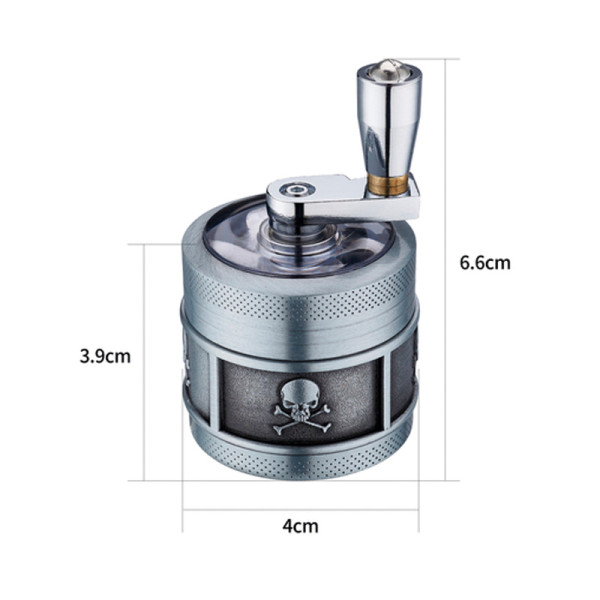 GRINDER CHAMP MANIVELA SKULL AND LEAF 40MM 3 PARTES 1X9