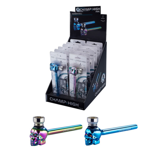 PIPA CHAMP RAINBOW SKULL 13 CM 1X12