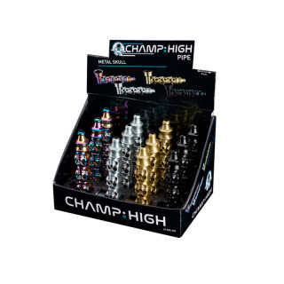 PIPA CHAMP METAL SKULL 8 CM 1X12