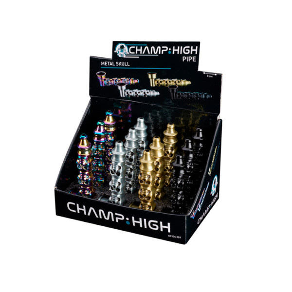 PIPA CHAMP METAL SKULL 8 CM 1X12