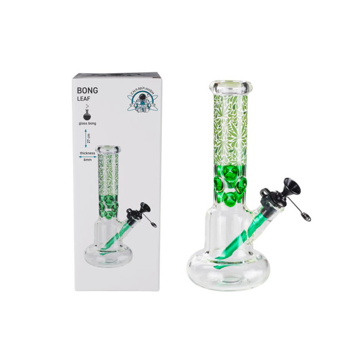 BONG CHAMP CRISTAL LEAF 27CM 1UD