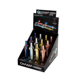 PIPA CHAMP SPACESHIP METAL 9 CM COLORES METALIZADOS 1X12