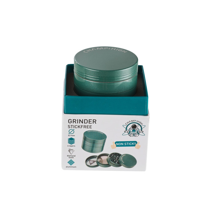 GRINDER CHAMP HIGH  63MM NON STICKY GREEN 1X1