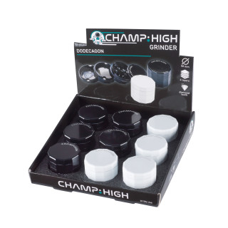 GRINDER CHAMP HIGH DODECAGON 4 PARTES 50 MM NEGRO/BLANCO  1X9