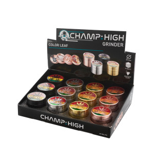 GRINDER CHAMP HIGH LEAF COLOR 4 PARTES 40MM.  1X12