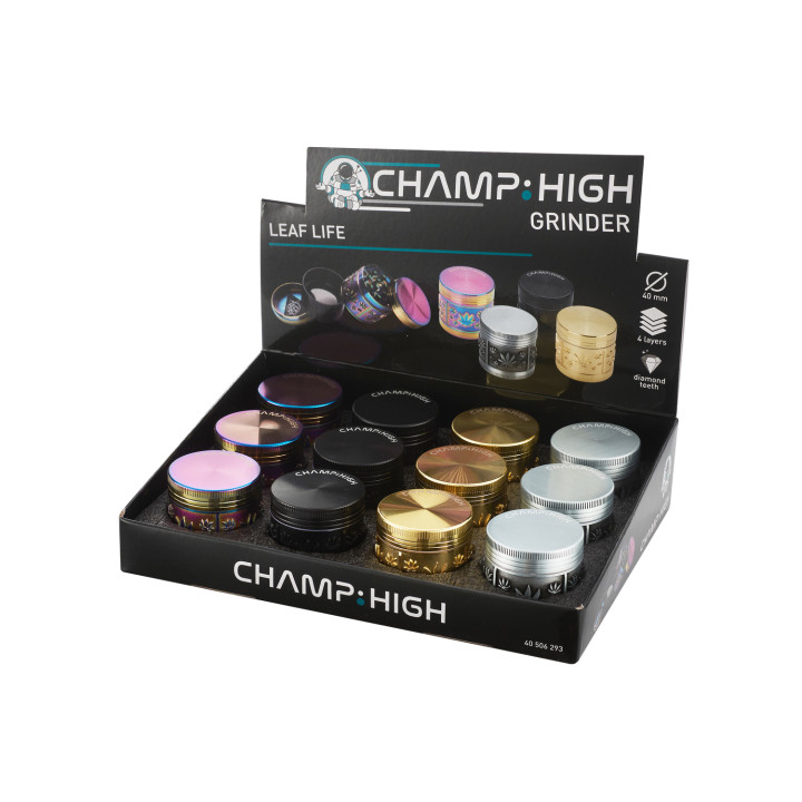 GRINDER CHAMP HIGH SIDE LEAF LIFE 4 PARTES 40MM. 1X12