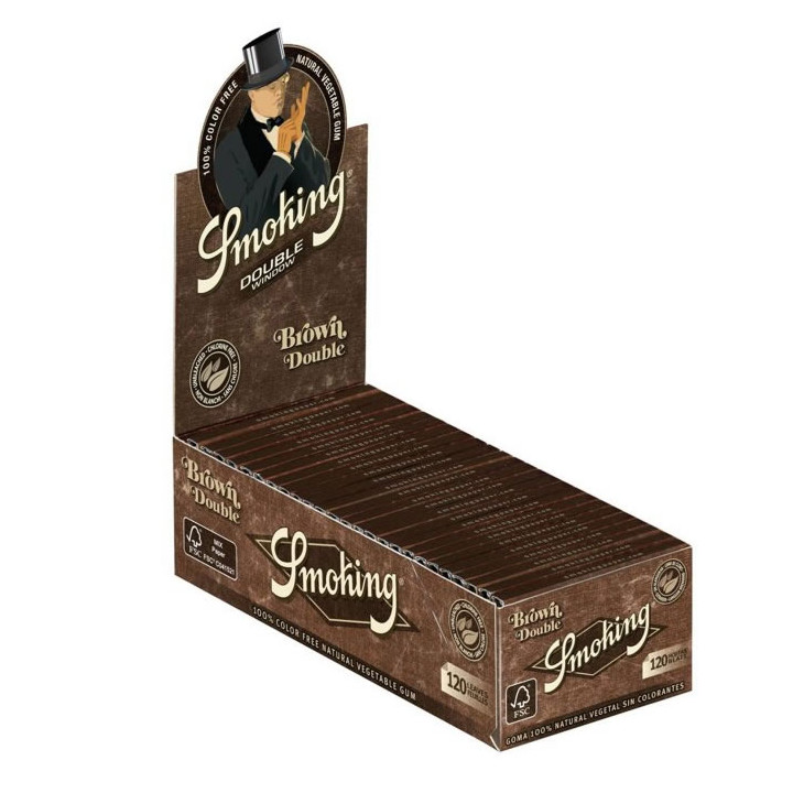 Papel Smoking brown doble ventana 25 Uds.