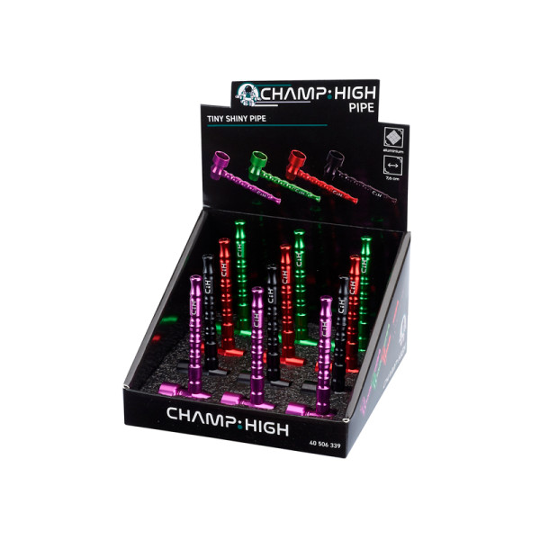 PIPA ALUMINIO CHAMP TINY SHINE VARIOS COLORES 7,6 CM 1X12