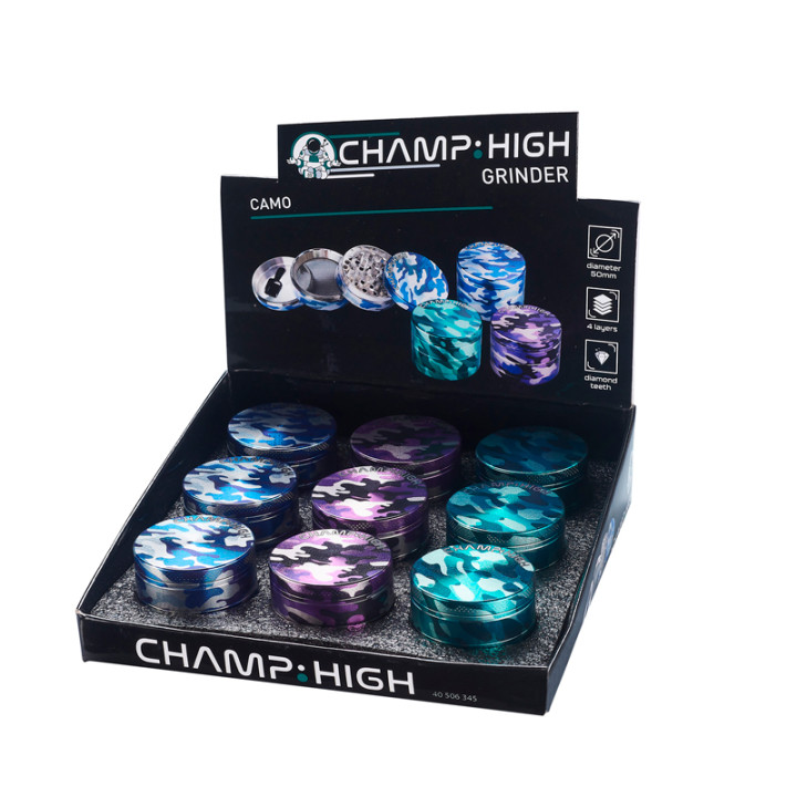 GRINDER METALICO CHAMP 4 PARTES CAMUFLAGE 50 D. 1X9
