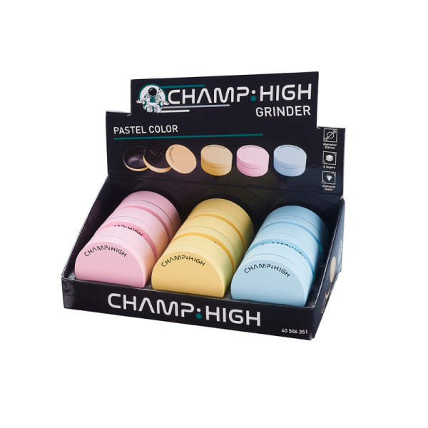 GRINDER METALICO CHAMP PASTEL COLOR 3 PARTES 5,3 CM. 1X9