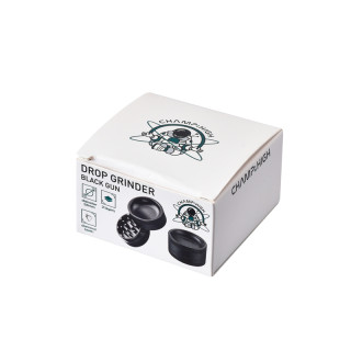GRINDER METALICO CHAMP BLACK GUN DROP 2 PARTES 6,5 CM. 1X6