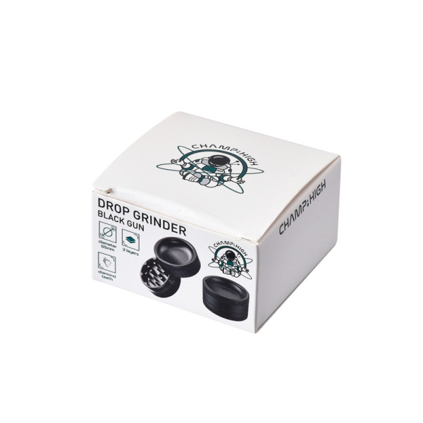 GRINDER METALICO CHAMP BLACK GUN DROP 2 PARTES 6,5 CM. 1X6