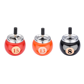 CENICERO DE METAL AUTOMÁTICO BOLA DE BILLAR 1X6