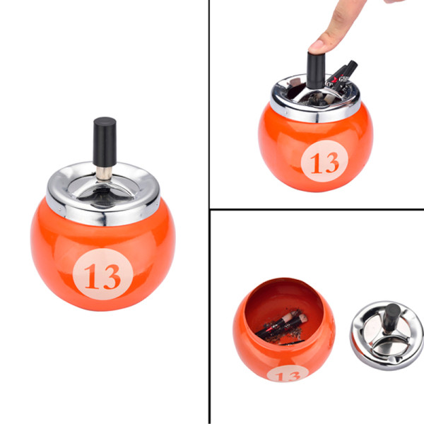 CENICERO DE METAL AUTOMÁTICO BOLA DE BILLAR 1X6