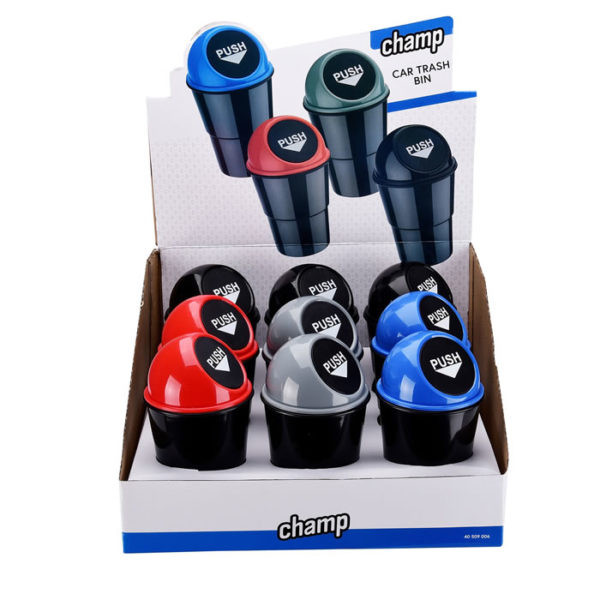 CENICERO CHAMP COCHE TRASH BIN 1X9